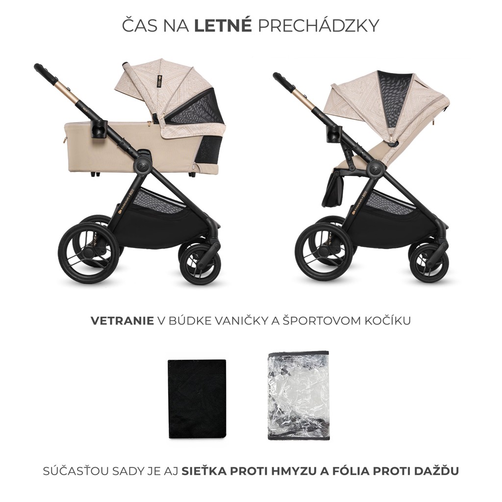 KINDERKRAFT Kočárek kombinovaný Nea 2 2v1 Dune Whisper Bizuu