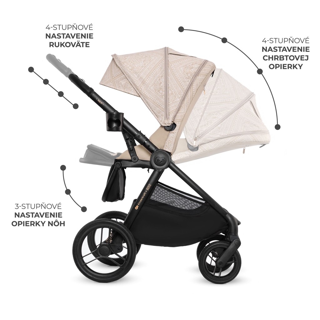 KINDERKRAFT Kočárek kombinovaný Nea 2 2v1 Dune Whisper Bizuu