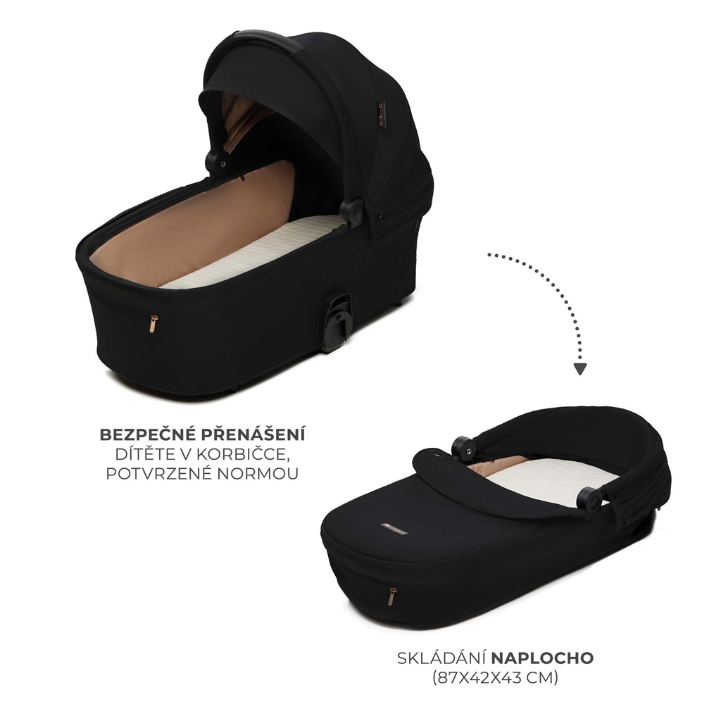 KINDERKRAFT Kočárek kombinovaný Nea 2 2v1 Midnigth Black