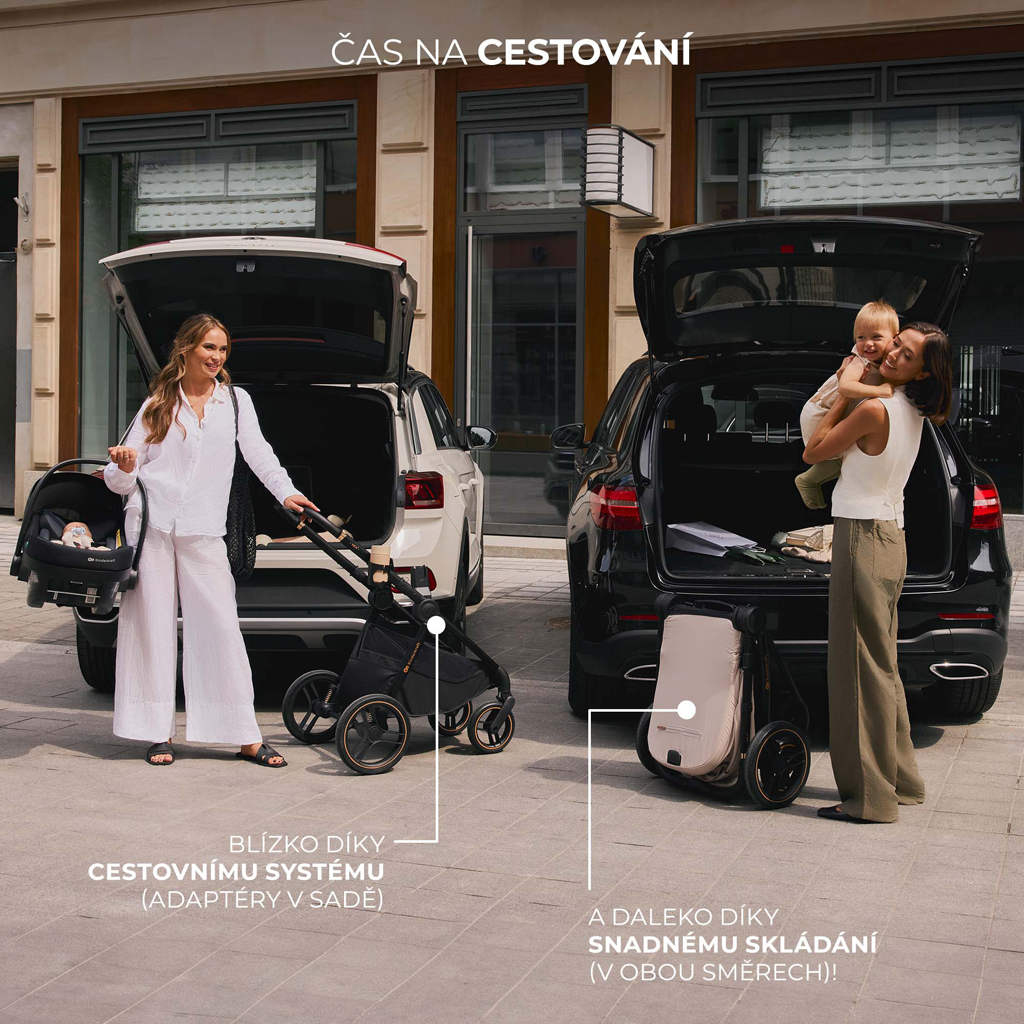 KINDERKRAFT Kočárek kombinovaný Nea 2 2v1 Platinum Grey