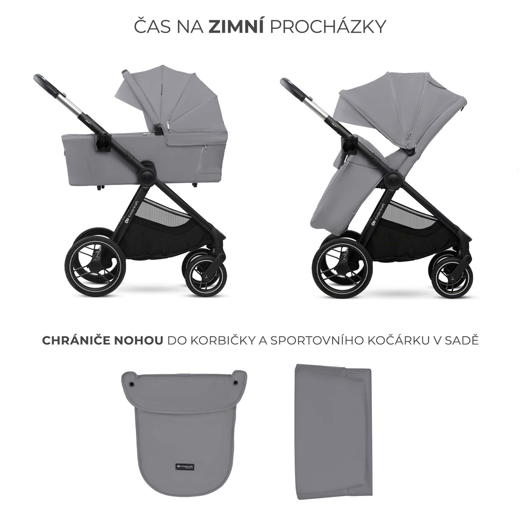 KINDERKRAFT Kočárek kombinovaný Nea 2 2v1 Platinum Grey