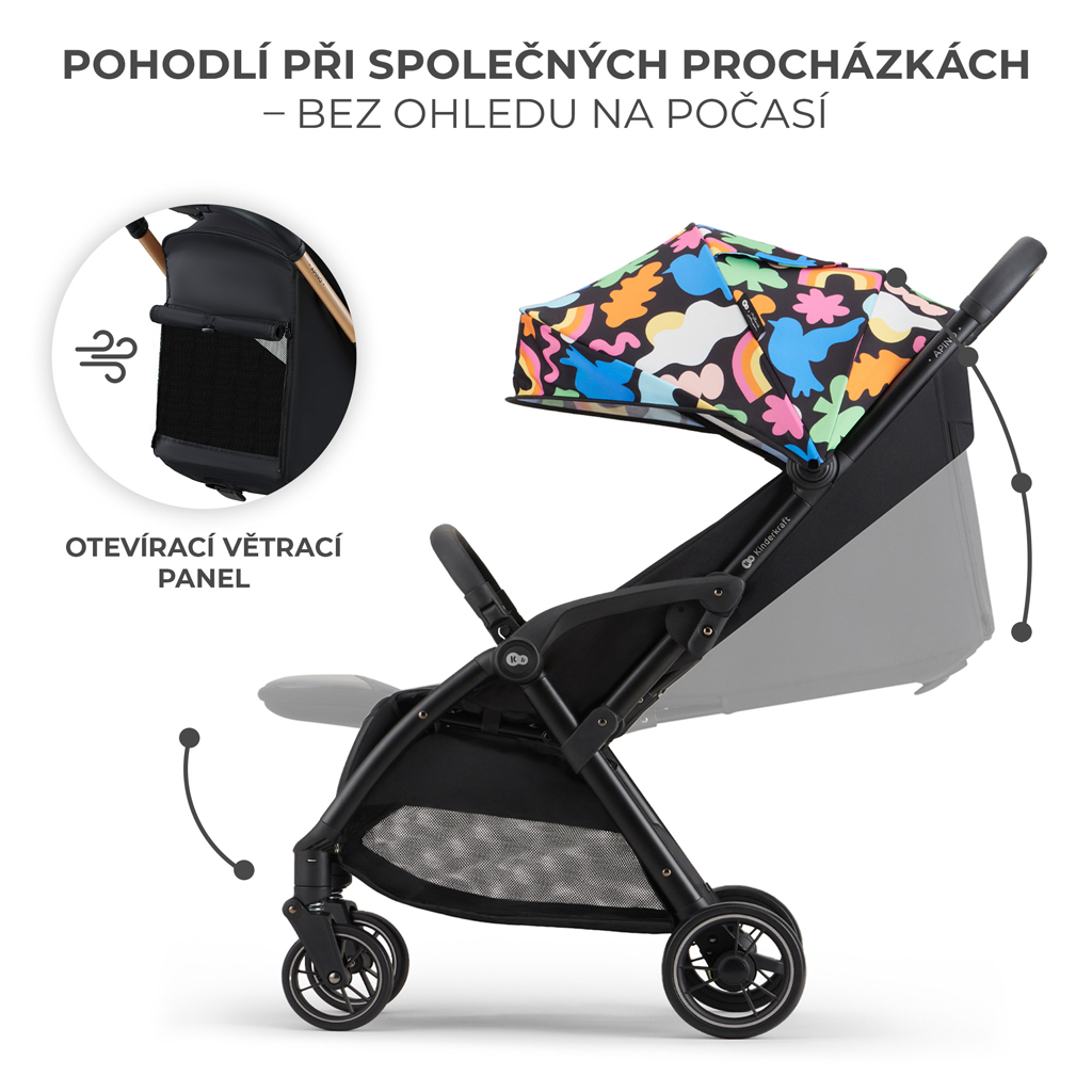 KINDERKRAFT Kočárek sportovní Apino Happy shapes