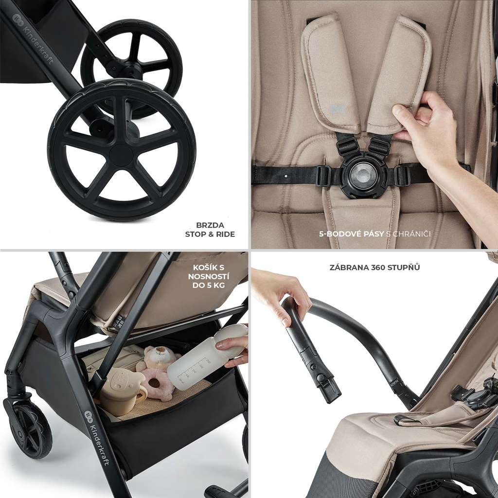 KINDERKRAFT Kočárek sportovní Loom Beige