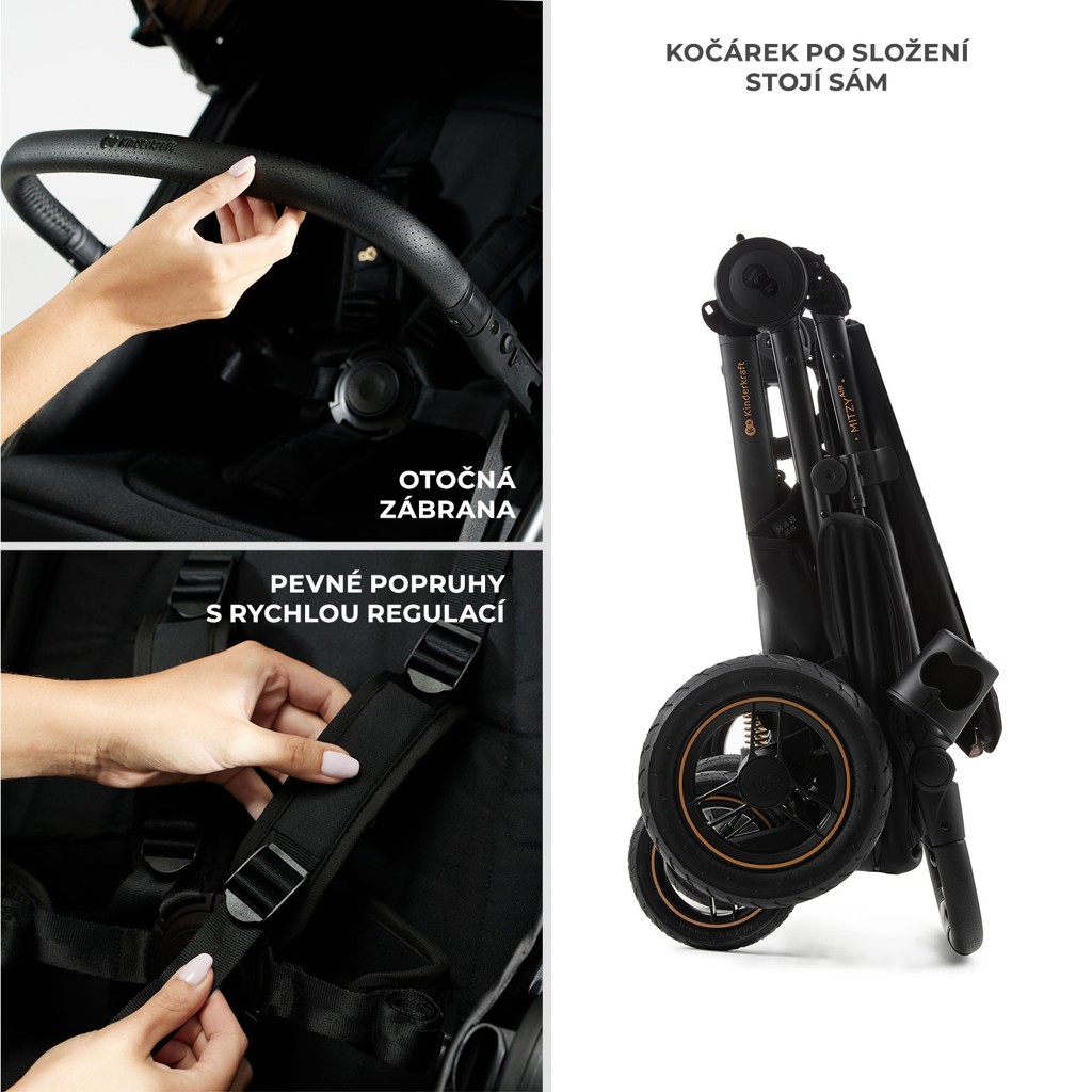 KINDERKRAFT Kočárek sportovní Mitzy Air Black