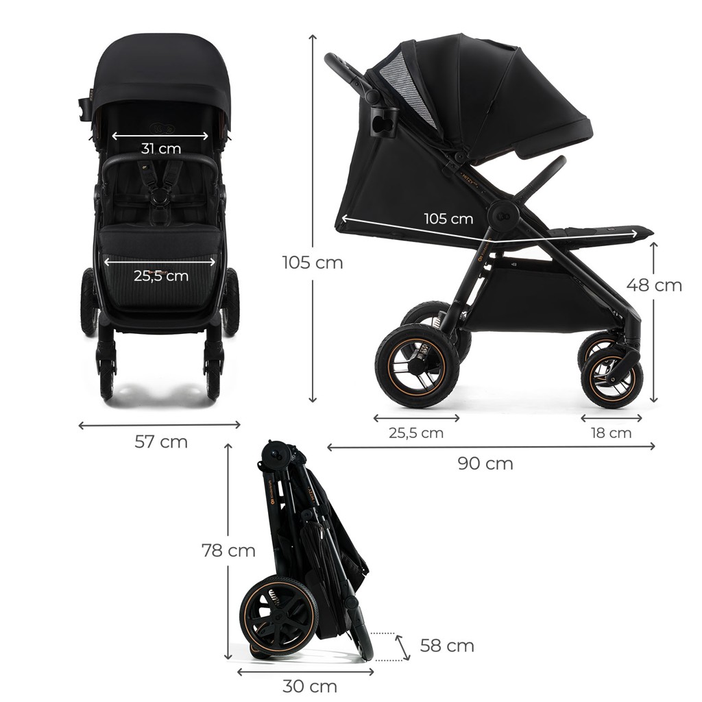 KINDERKRAFT Kočárek sportovní Mitzy Air Black