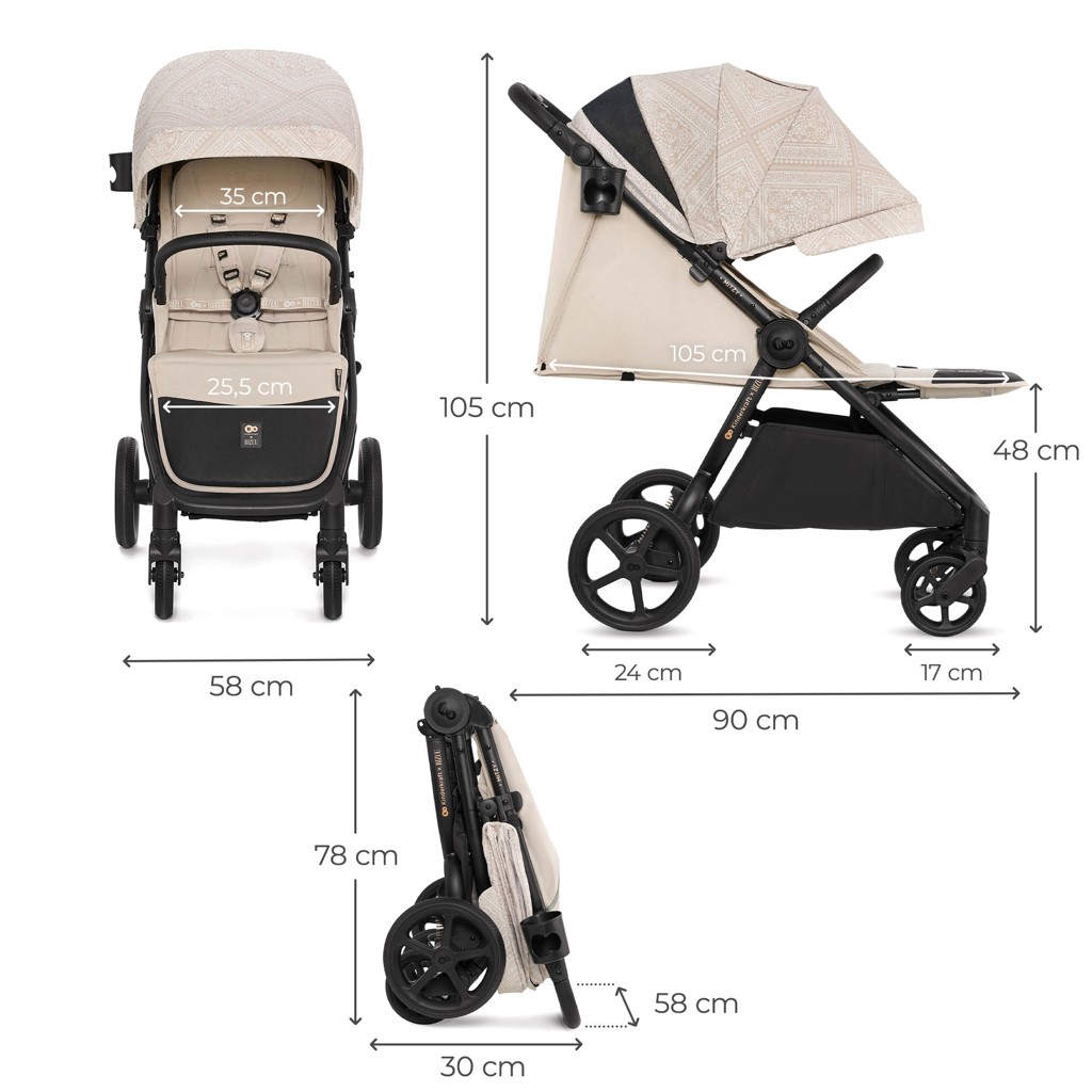 KINDERKRAFT Kočárek sportovní Mitzy Dune Whisper Bizuu