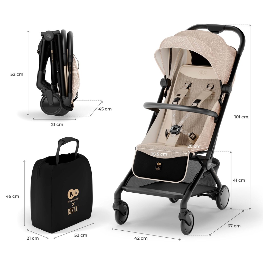 KINDERKRAFT Kočárek sportovní Pilot 2 Dune Whisper Bizuu