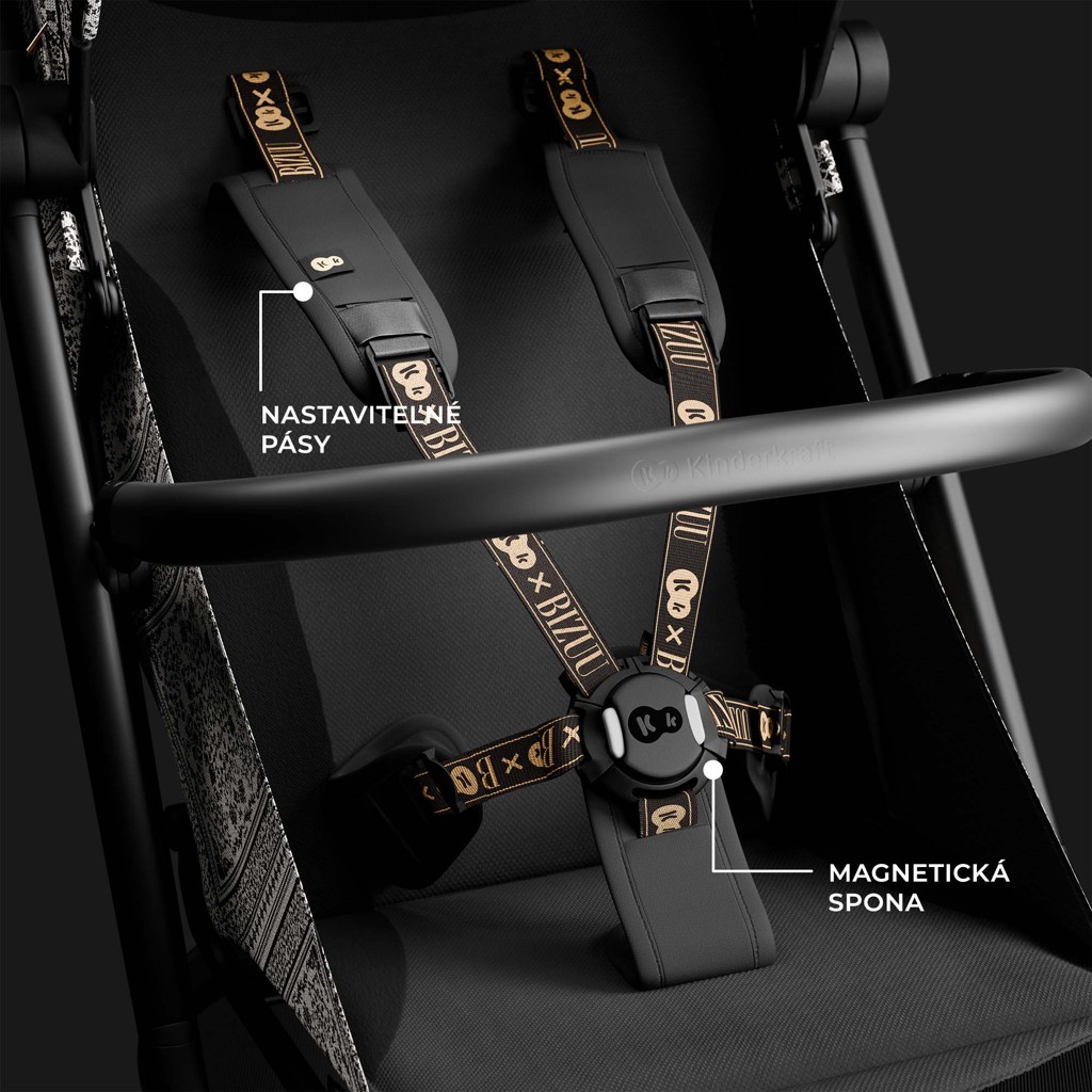 KINDERKRAFT Kočárek sportovní Pilot 2 Lunar Black Bizuu