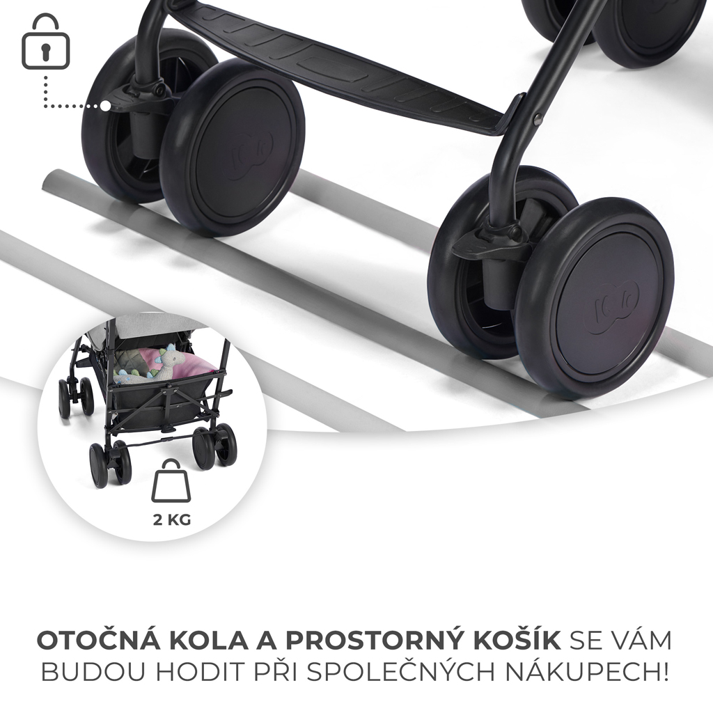 KINDERKRAFT Kočárek sportovní Siesta Ash grey