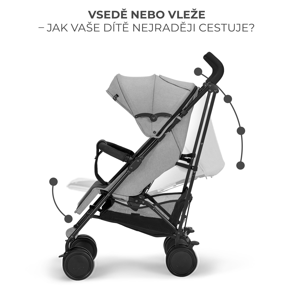 KINDERKRAFT Kočárek sportovní Siesta Ash grey