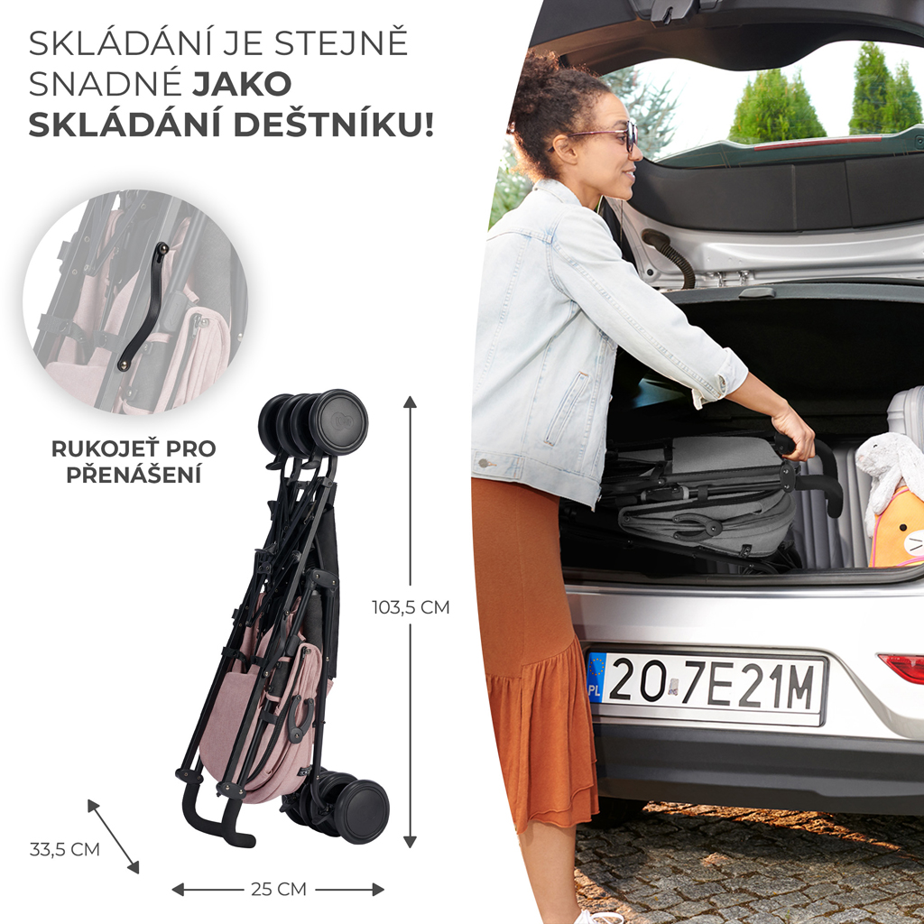 KINDERKRAFT Kočárek sportovní Siesta Pink Princess