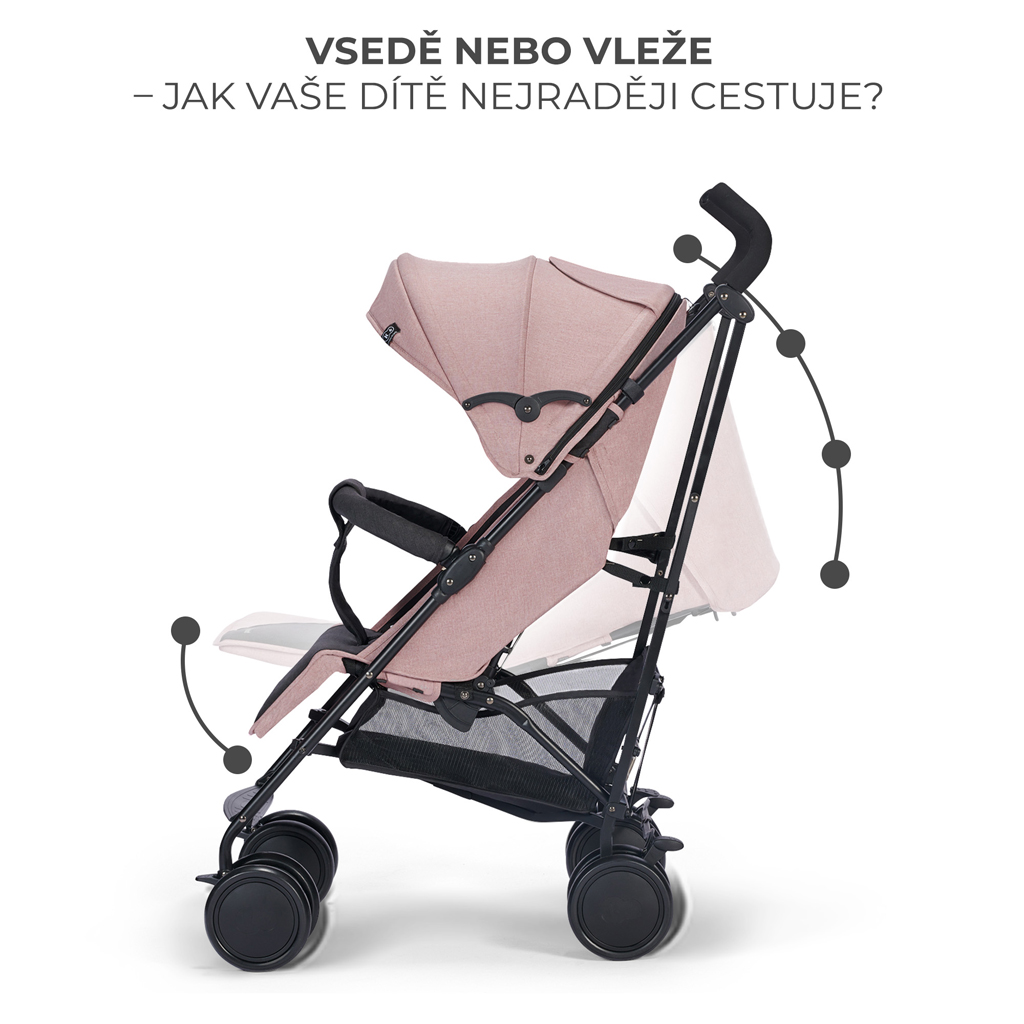 KINDERKRAFT Kočárek sportovní Siesta Pink Princess