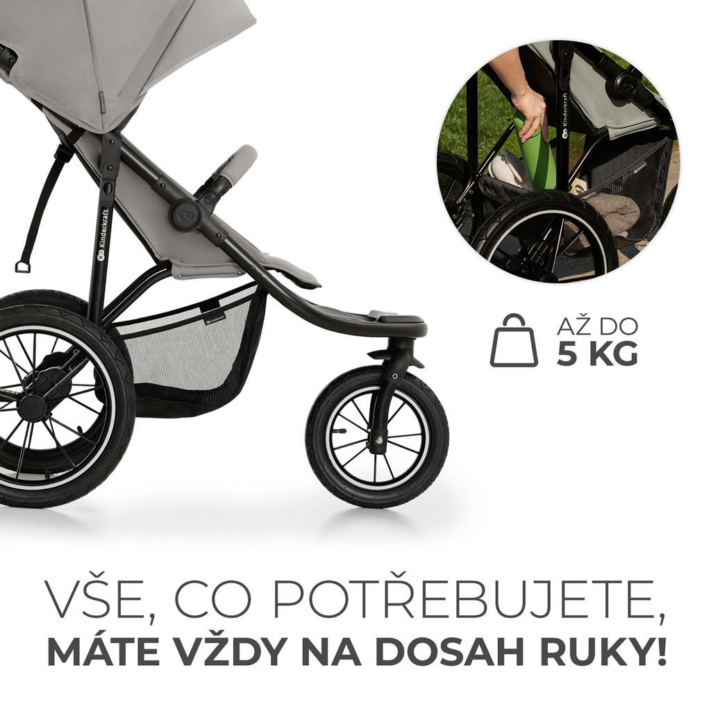 KINDERKRAFT Kočárek sportovní Helsi2 Grey