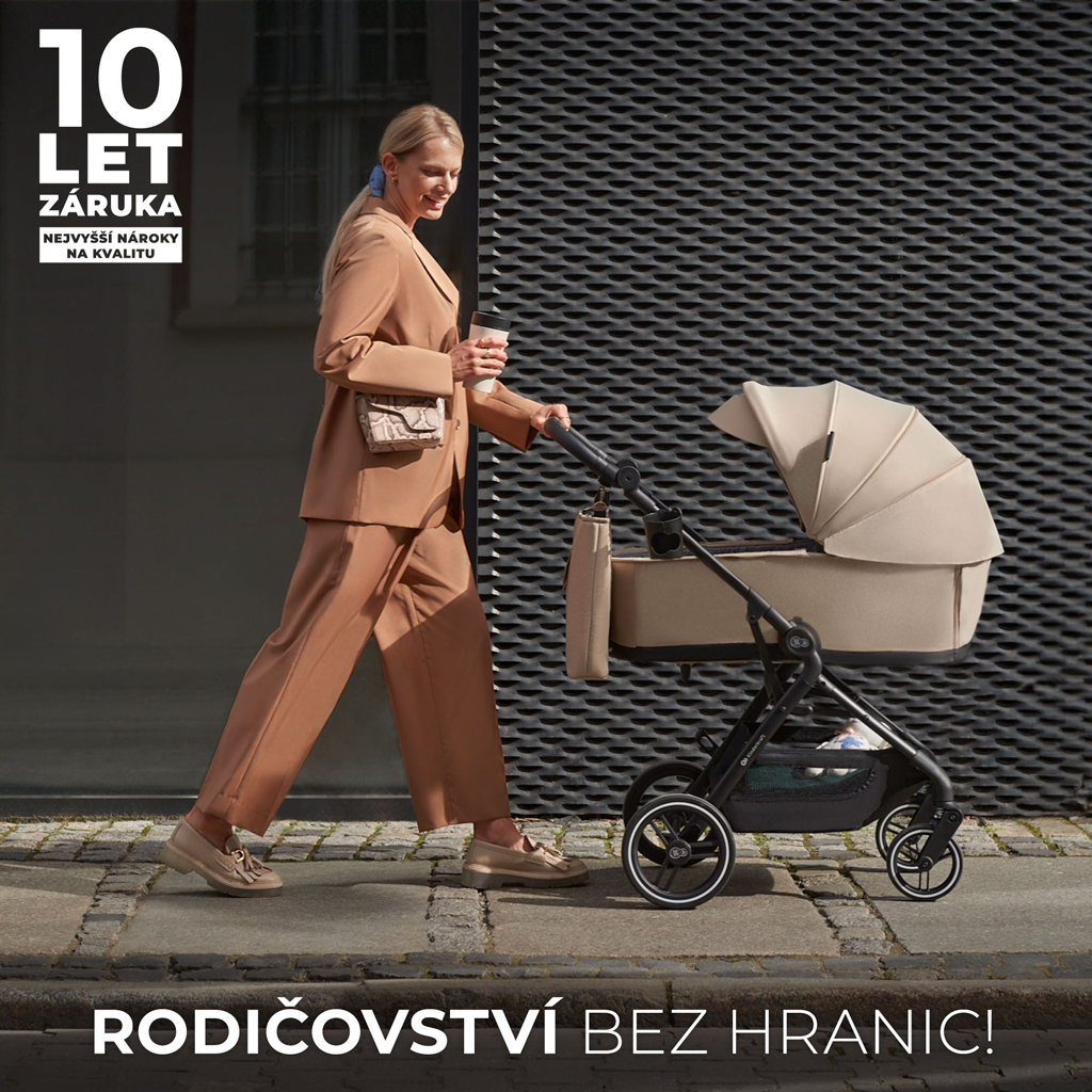 KINDERKRAFT SELECT Kočárek kombinovaný Yoxi 3v1 Pure Black