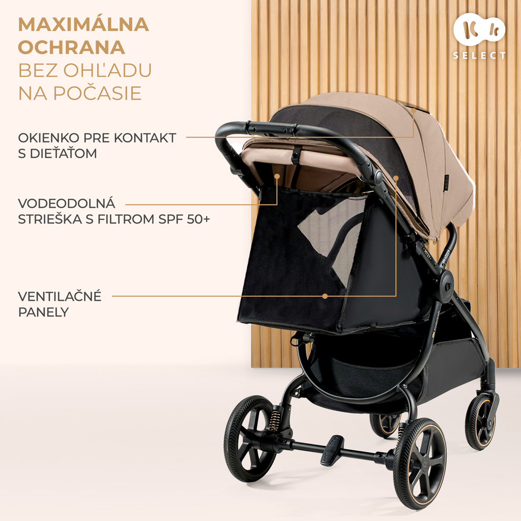 KINDERKRAFT SELECT Kočárek sportovní Mitzy Linen Beige