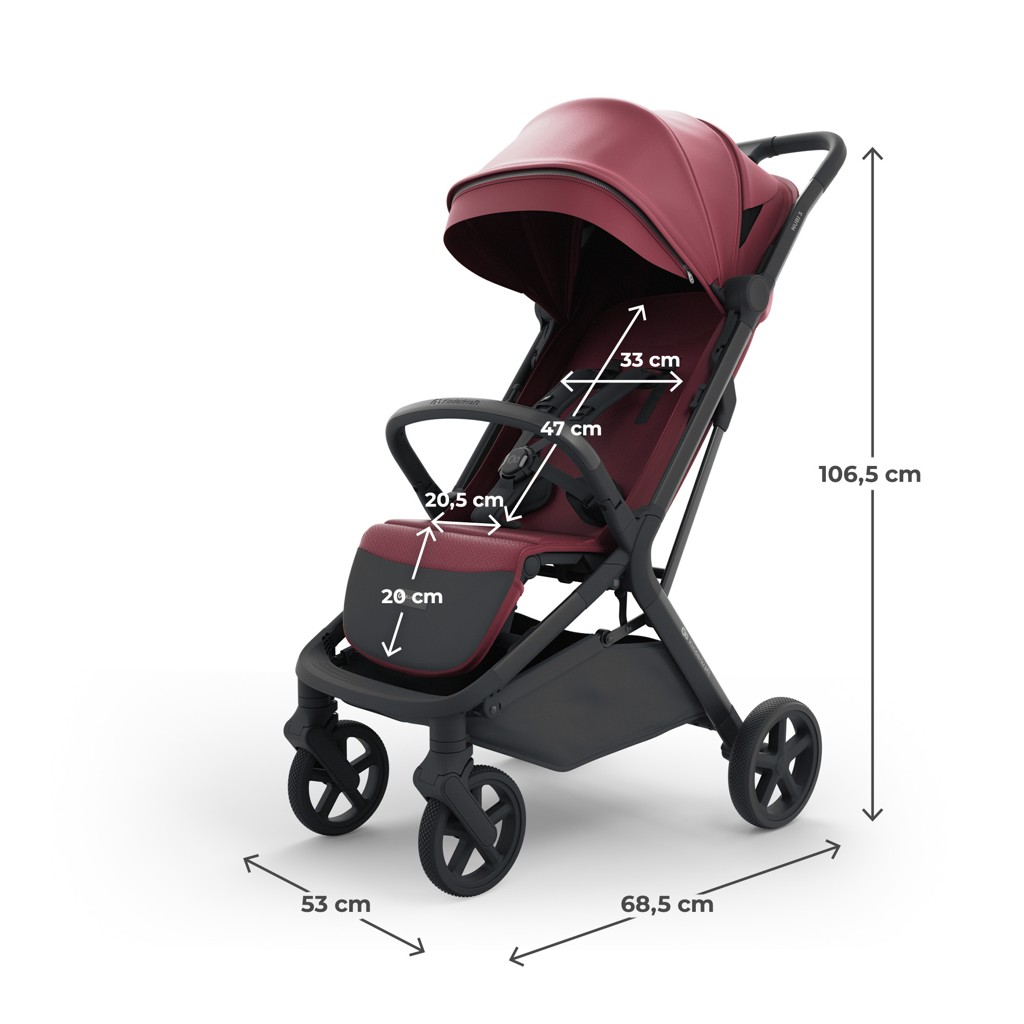 KINDERKRAFT SELECT Kočárek sportovní Nubi 3 Dark Ruby