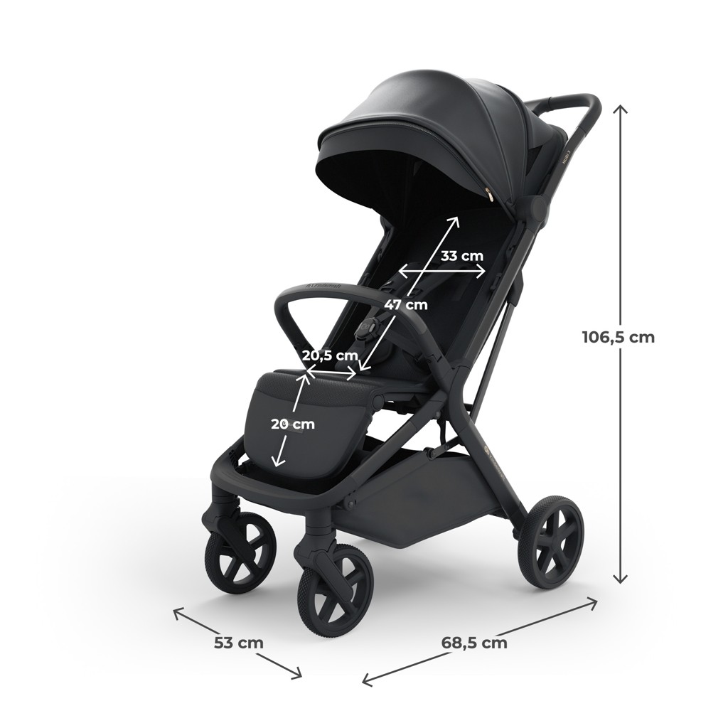KINDERKRAFT SELECT Kočárek sportovní Nubi 3 Midnight Black