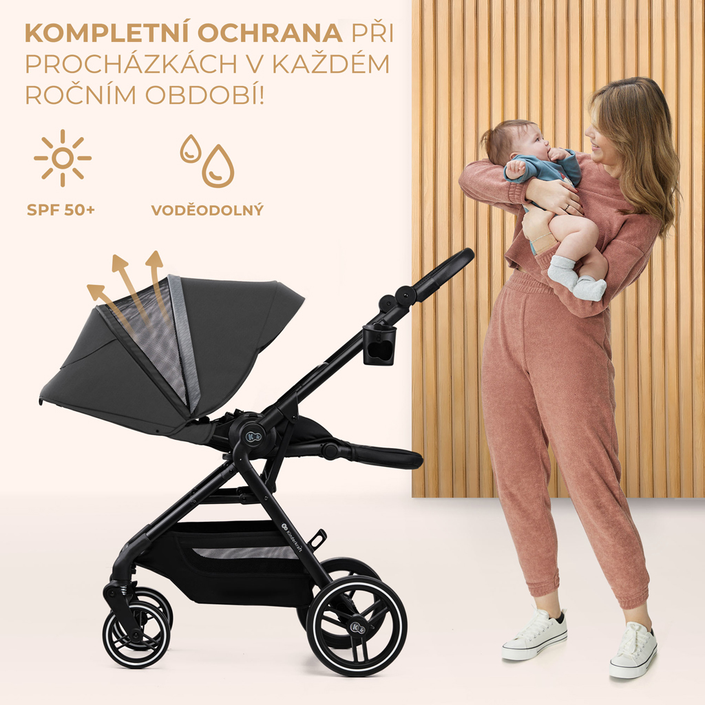 KINDERKRAFT SELECT Kočárek sportovní Yoxi Moonlight Grey