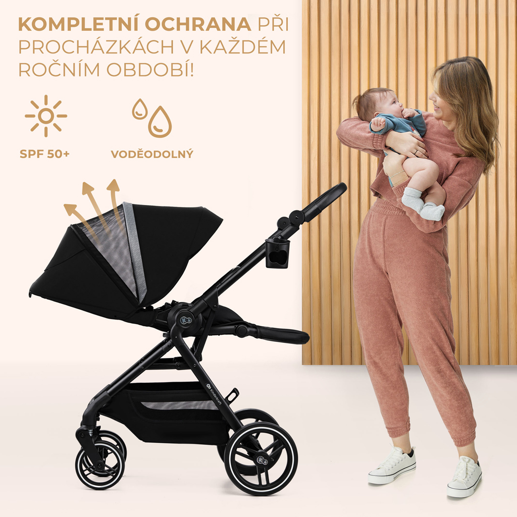 KINDERKRAFT SELECT Kočárek sportovní Yoxi Pure Black