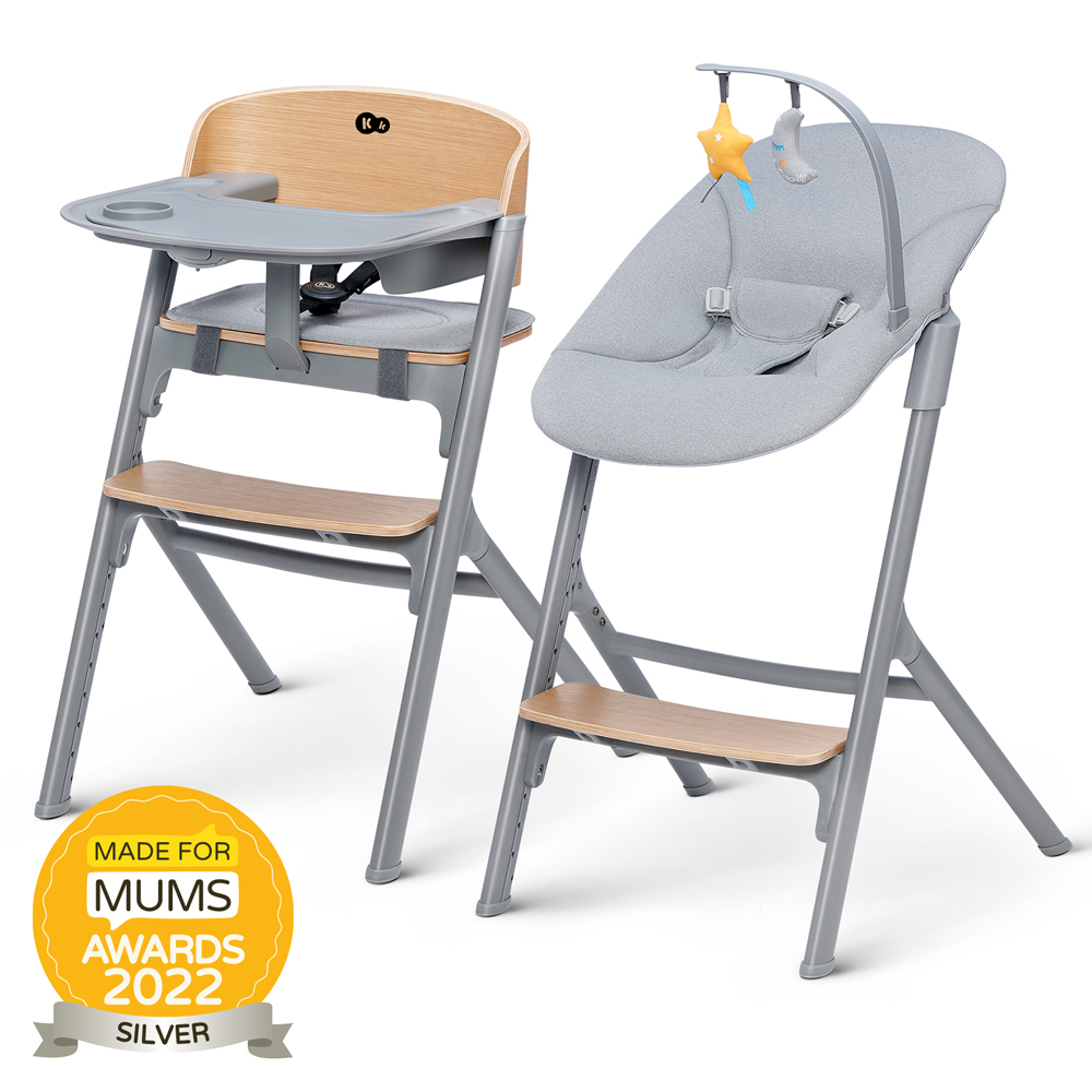 KINDERKRAFT SELECT Set jídelní židlička Livy Oak + lehátko Calmee, Premium