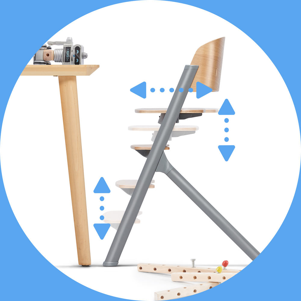 KINDERKRAFT SELECT Set jídelní židlička Livy Oak + lehátko Calmee, Premium