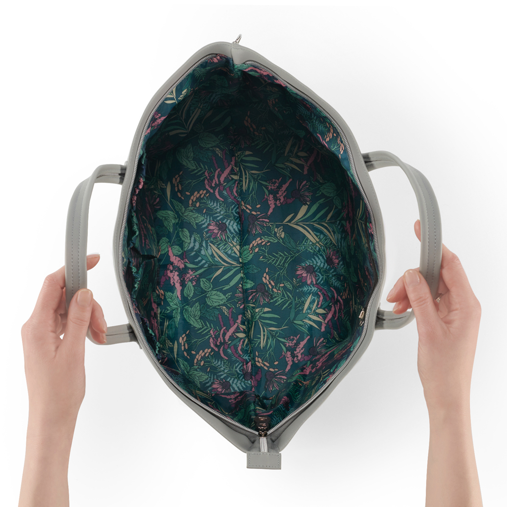 KINDERKRAFT SELECT Taška přebalovací Treasurebag Light Grey Nature Vibes, Premium