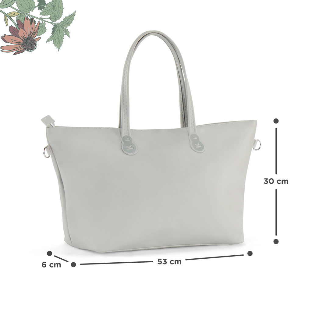 KINDERKRAFT SELECT Taška přebalovací Treasurebag Light Grey Nature Vibes, Premium