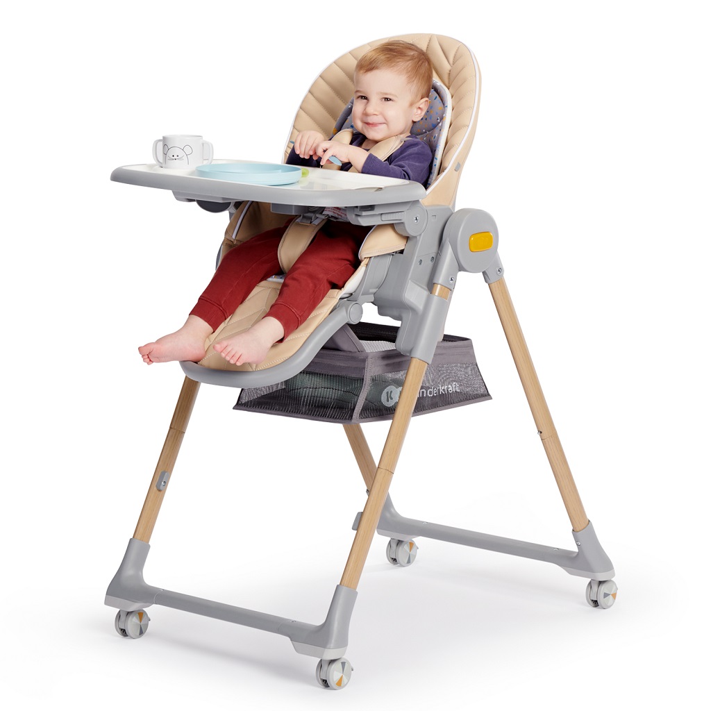 KINDERKRAFT SELECT Židlička jídelní Lastree Grey, Premium