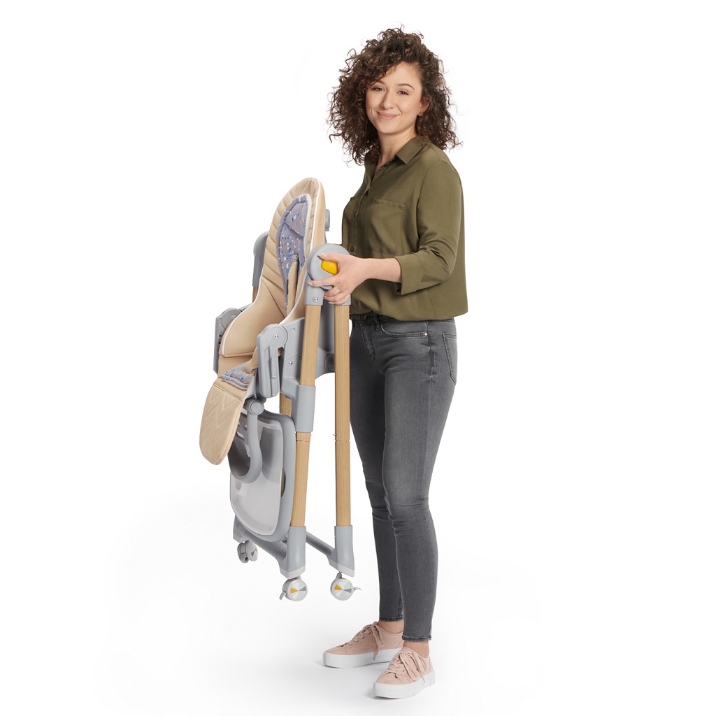 KINDERKRAFT SELECT Židlička jídelní Lastree Grey, Premium