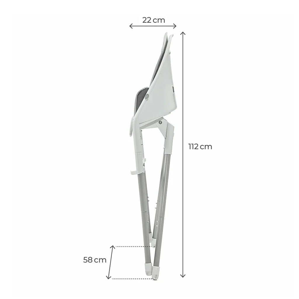 KINDERKRAFT Židlička jídelní Dinnly 2v1 Grey