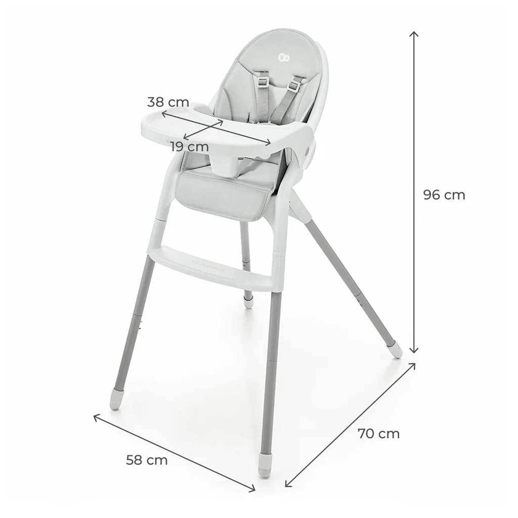 KINDERKRAFT Židlička jídelní Dinnly 2v1 Grey