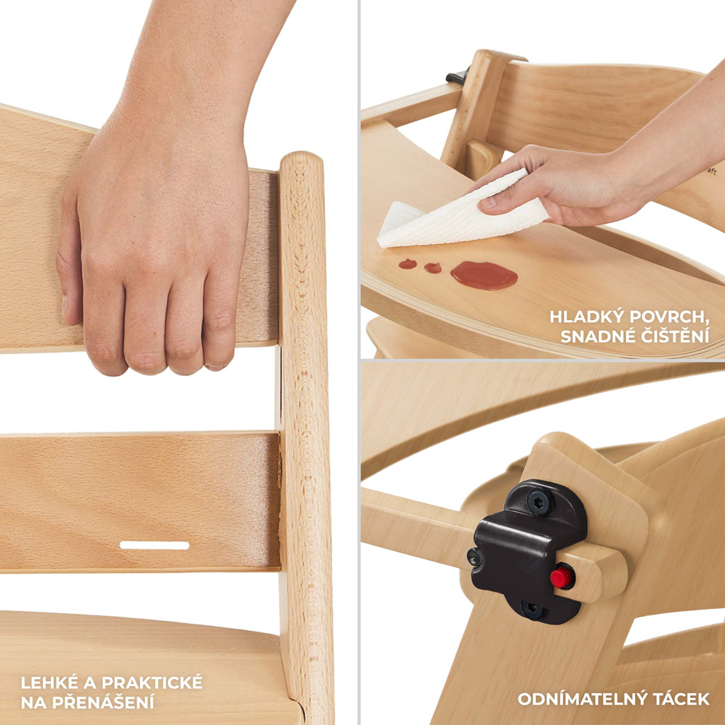 KINDERKRAFT Židlička jídelní Enock Beige