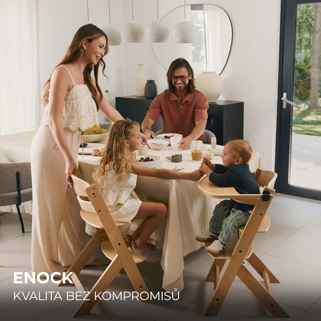 KINDERKRAFT Židlička jídelní Enock Black