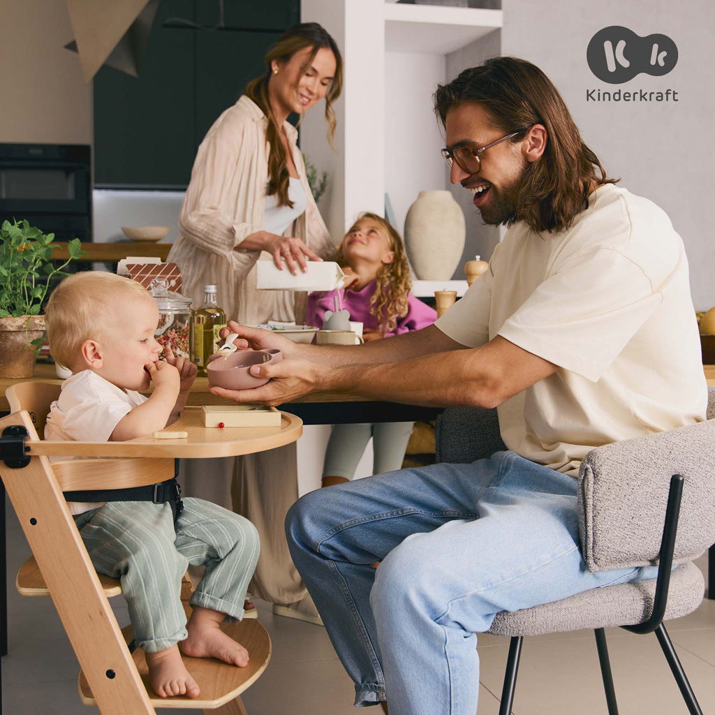 KINDERKRAFT Židlička jídelní Enock Black