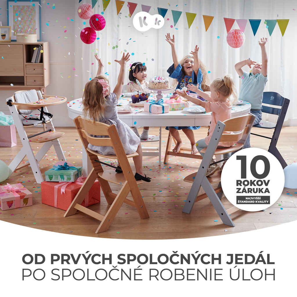 KINDERKRAFT Židlička jídelní Enock Wooden