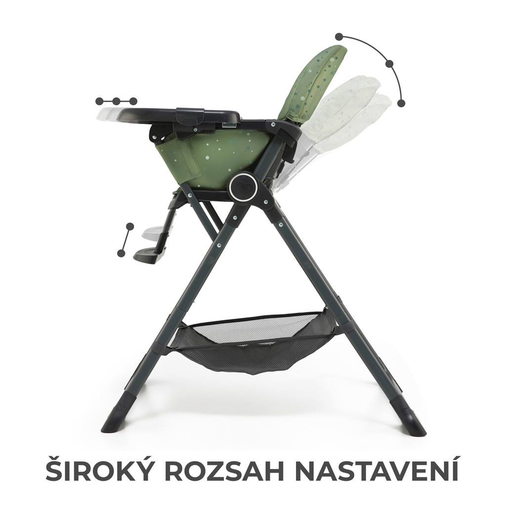 KINDERKRAFT Židlička jídelní Foldee Green