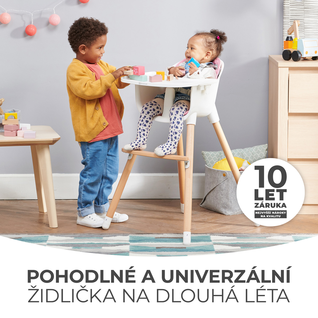 KINDERKRAFT Židlička jídelní Sienna pink