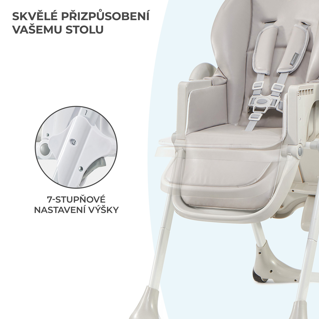 KINDERKRAFT Židlička jídelní Yummy Grey