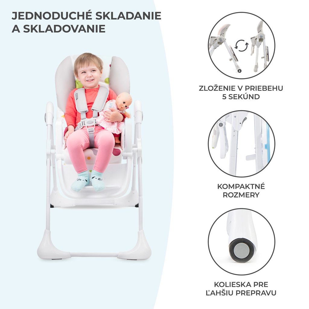 KINDERKRAFT Židlička jídelní Yummy Multi