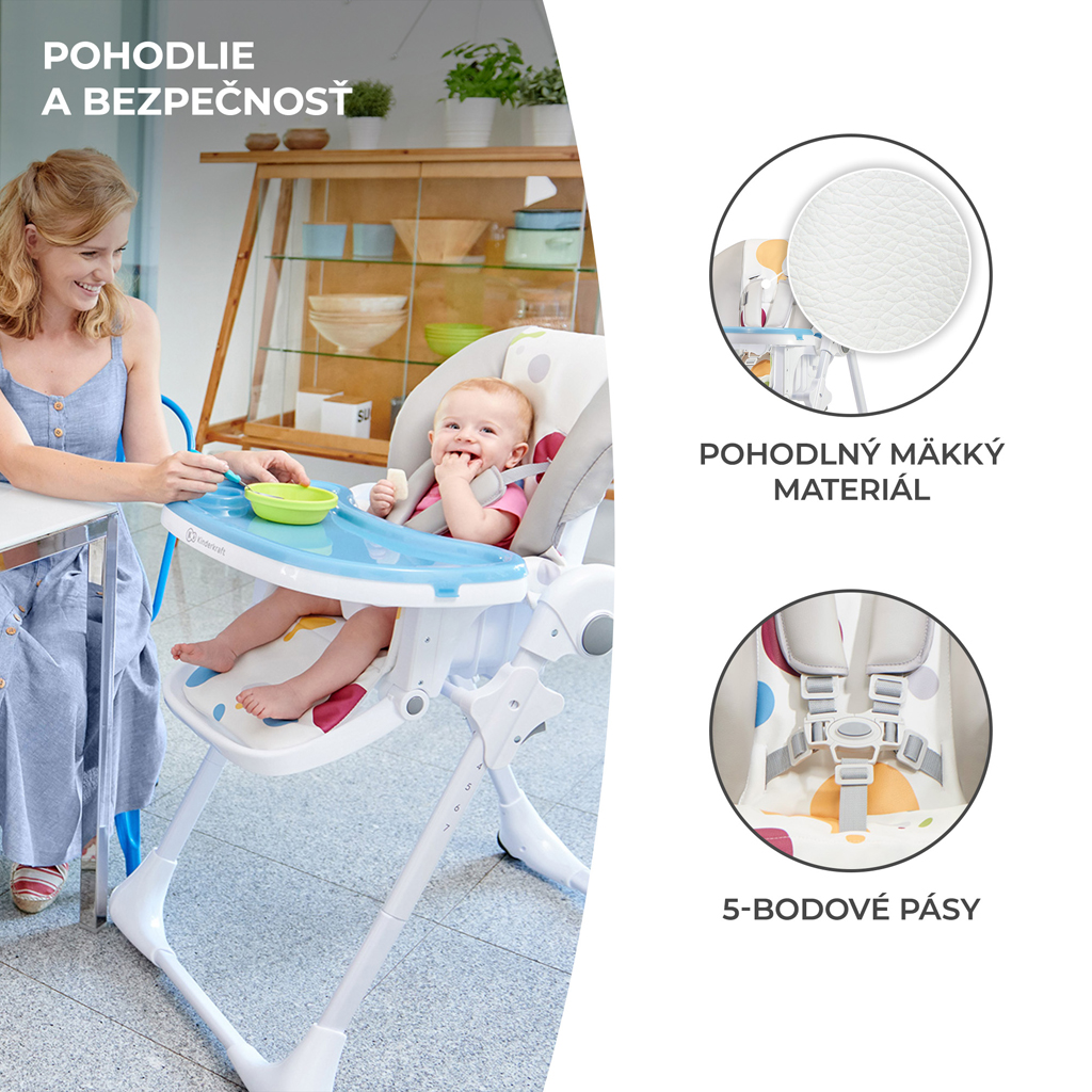 KINDERKRAFT Židlička jídelní Yummy Multi