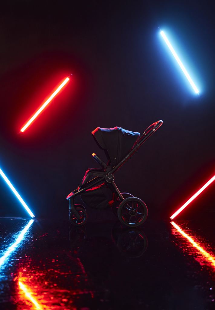 MUUVO Kočárek kombinovaný Quick SE 2 Chromium black set 2v1