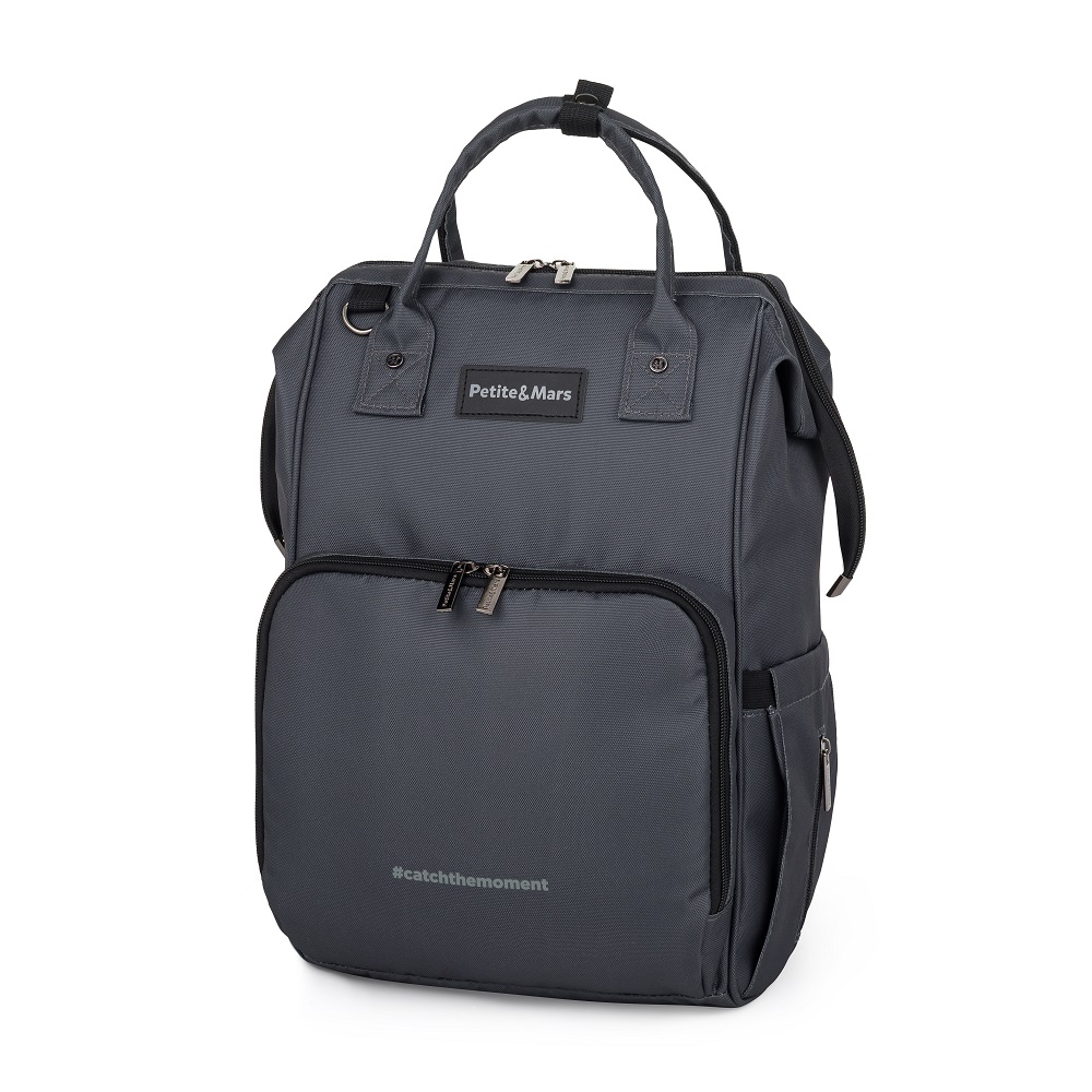 PETITE&amp;MARS Batoh přebalovací na kočárek Jack - série Catchthemoment Ultimate Grey