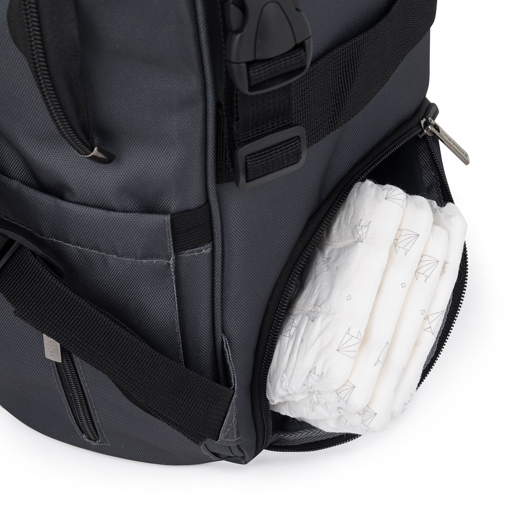 PETITE&amp;MARS Batoh přebalovací na kočárek Jack - série Catchthemoment Ultimate Grey