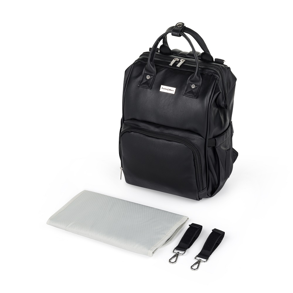 PETITE&amp;MARS Batoh přebalovací na kočárek Jasper Absolute Black