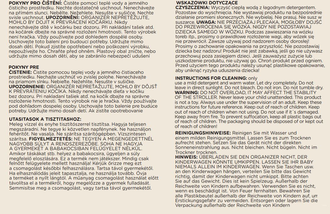 PETITE&amp;MARS Batoh přebalovací na kočárek Jasper Absolute Black