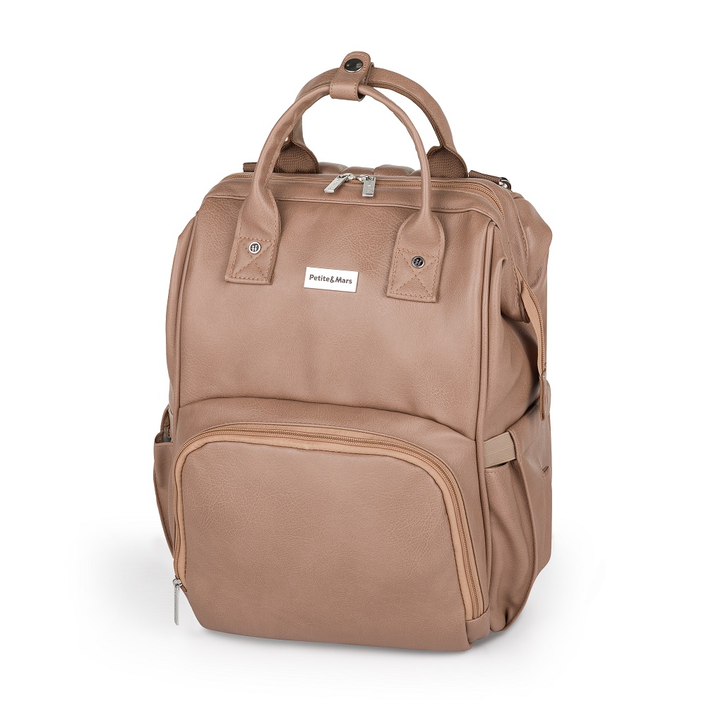 PETITE&amp;MARS Batoh přebalovací na kočárek Jasper Camel Beige