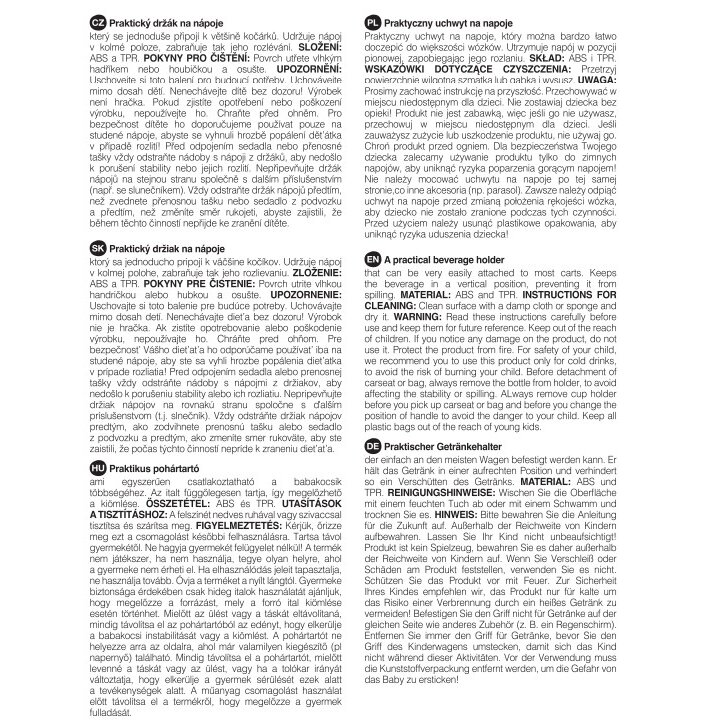 PETITE&amp;MARS Držák na nápoje Handy Grey