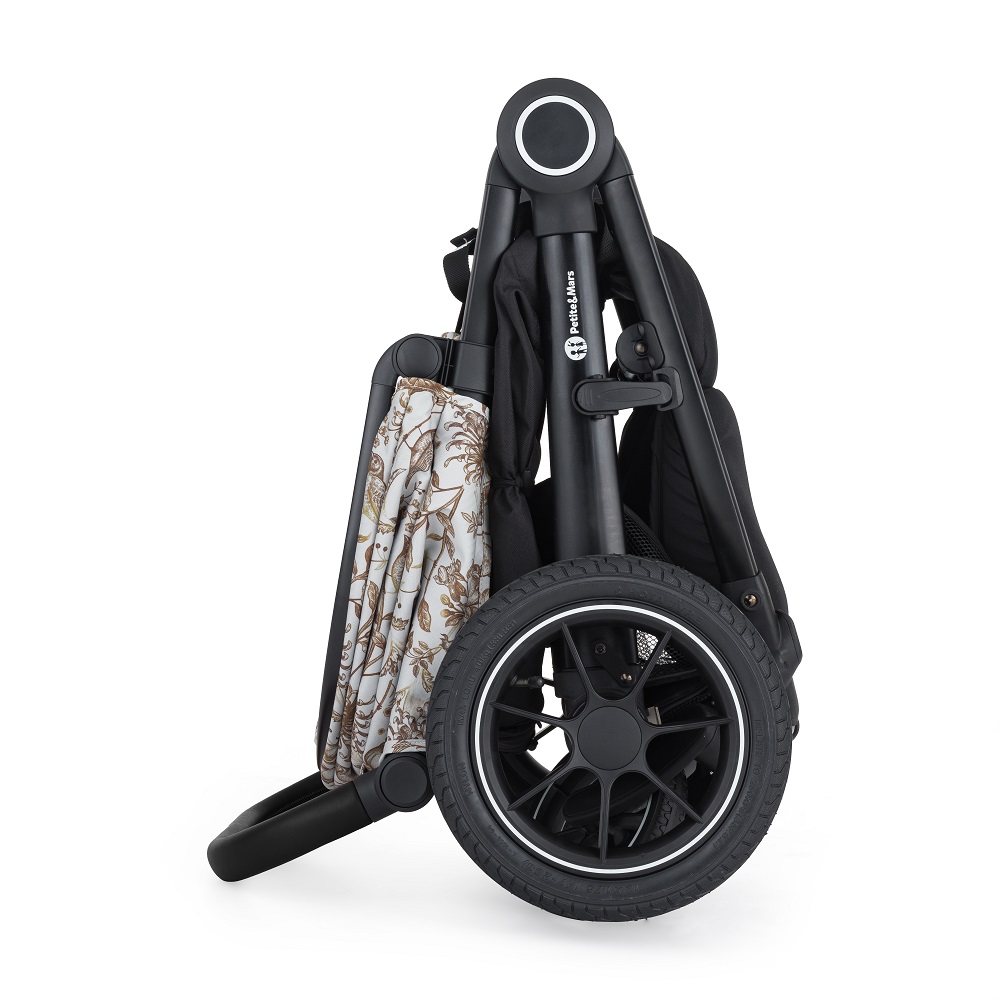 PETITE&amp;MARS Kočárek sportovní Street2 Air Black Limited 100 Elegant Birds Complete