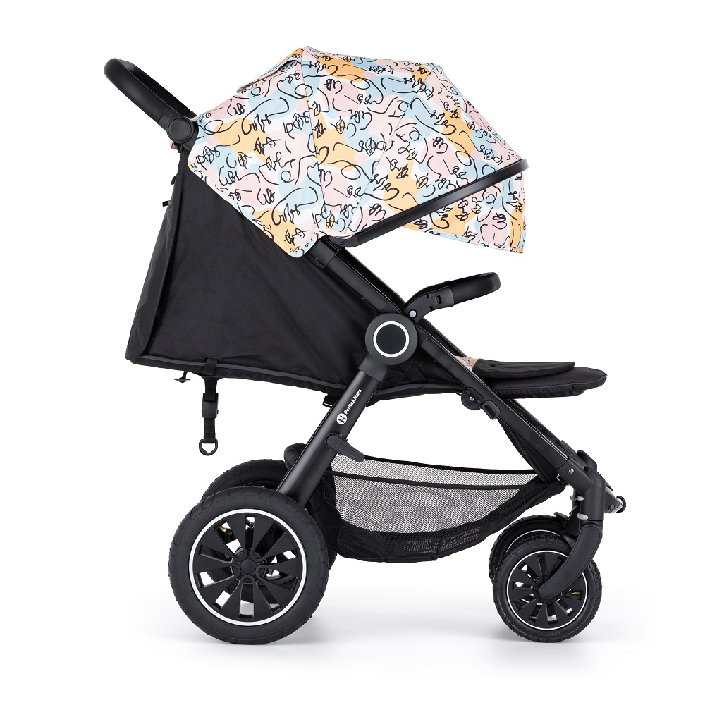 PETITE&amp;MARS Kočárek sportovní Street2 Air Black Limited 100 Faces Complete