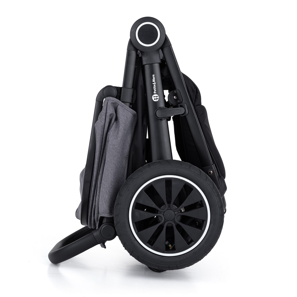 PETITE&amp;MARS Kočárek sportovní Street2 Air Black Limited 100 Faces Complete